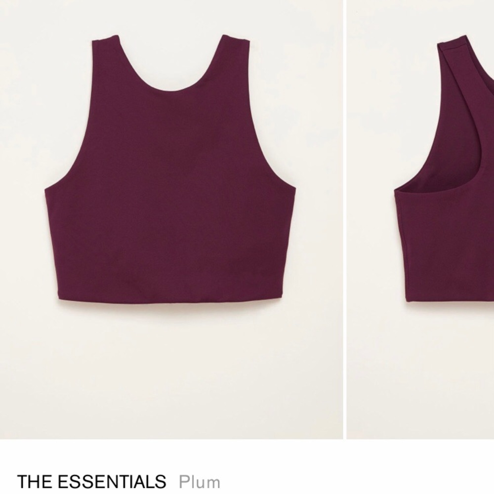 Girlfriend Collective Dylan Bra in color plum